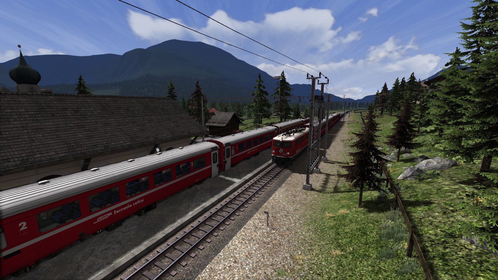484 Switzrerland tour Engadine Line part 4 La Punt Charmues ch to Pontresina