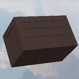 Long wooden crate