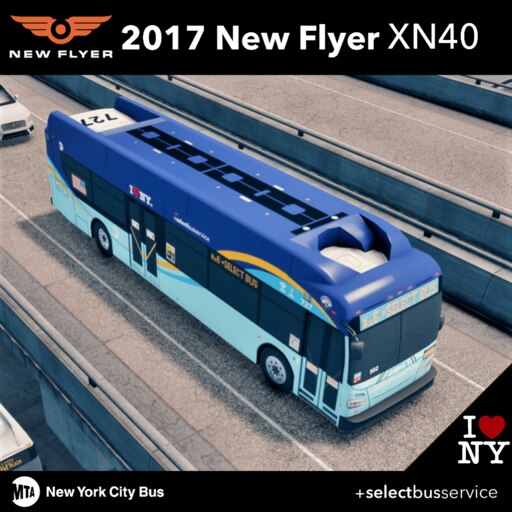 Steam Workshop::2017 MTA New Flyer XN40 +selectbusservice