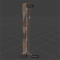 Brick 275cm Twisted