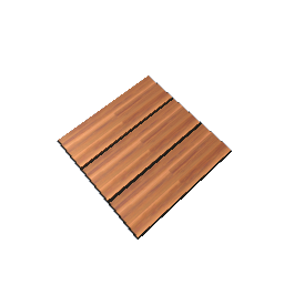 wooden tile 25cm x 25cm nut