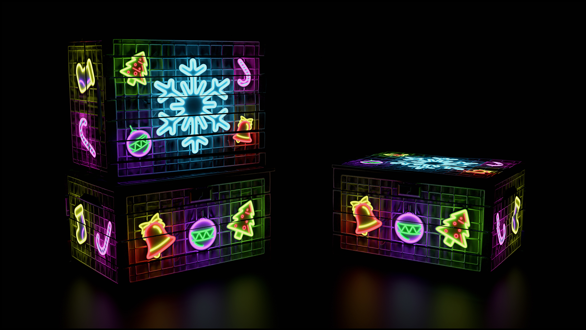 Neon Snowflake Small Box