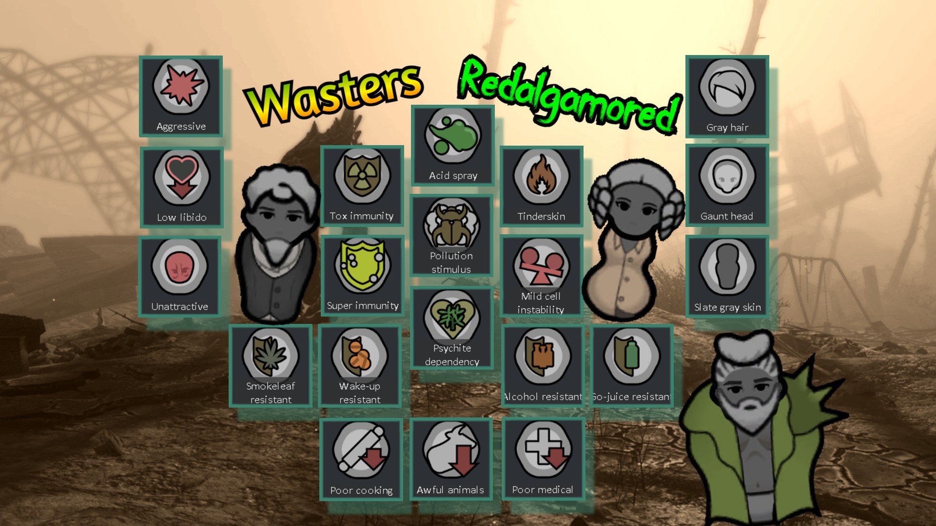 Waster Vanilla race reworked ][ xenotype redalgamored