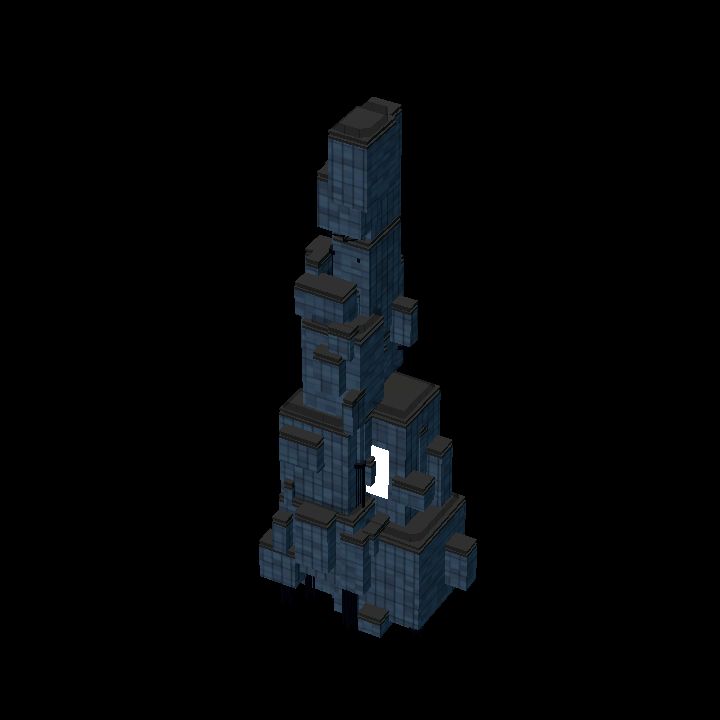 Low Poly Scifi Towers F 2 
