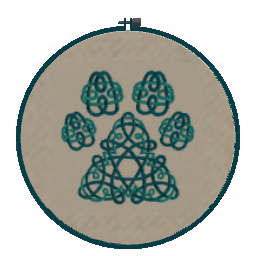 Embroidery Art - Celtic Pawprint