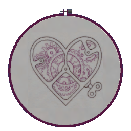 Embroidery Art - Clockwork Heart