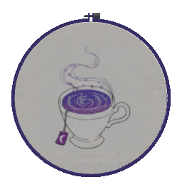 Embroidery Art - Cosmic Tea