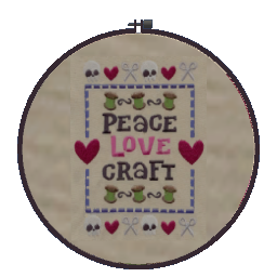 Embroidery Art - Peace Love Craft
