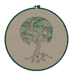 Embroidery Art - Earth Tree