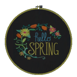 Embroidery Art - Hello Spring