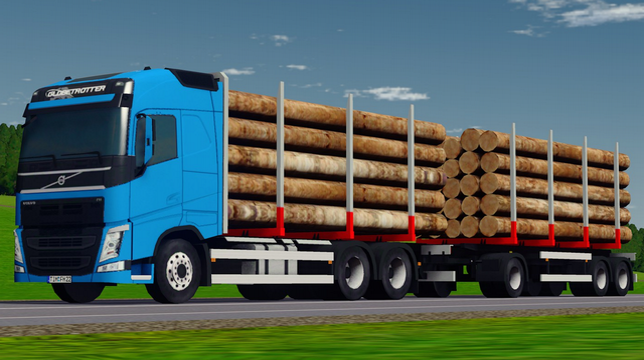 Volvo FH 6x4 Rigid Timber with trailer