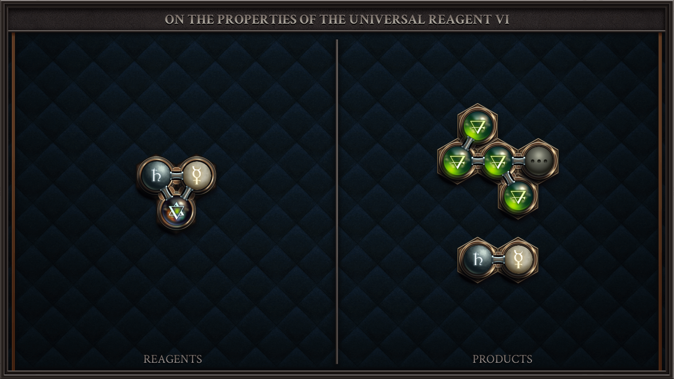 ON THE PROPERTIES OF THE UNIVERSAL REAGENT VI