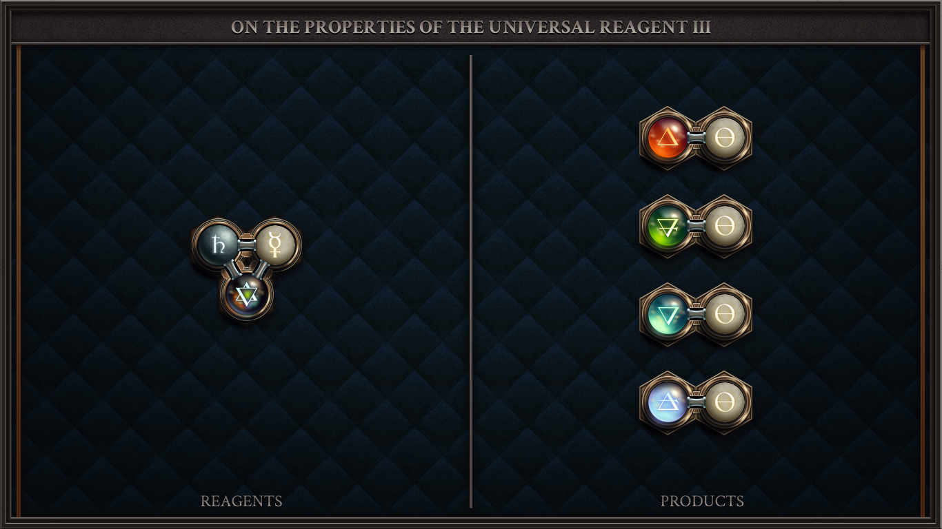 ON THE PROPERTIES OF THE UNIVERSAL REAGENT III