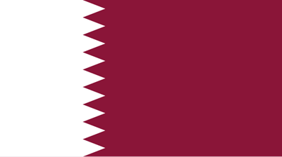 The flag of Qatar