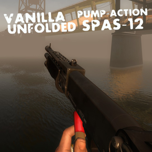 'Vanilla' Unfolded Pump-action SPAS-12 [Chrome Shotgun]