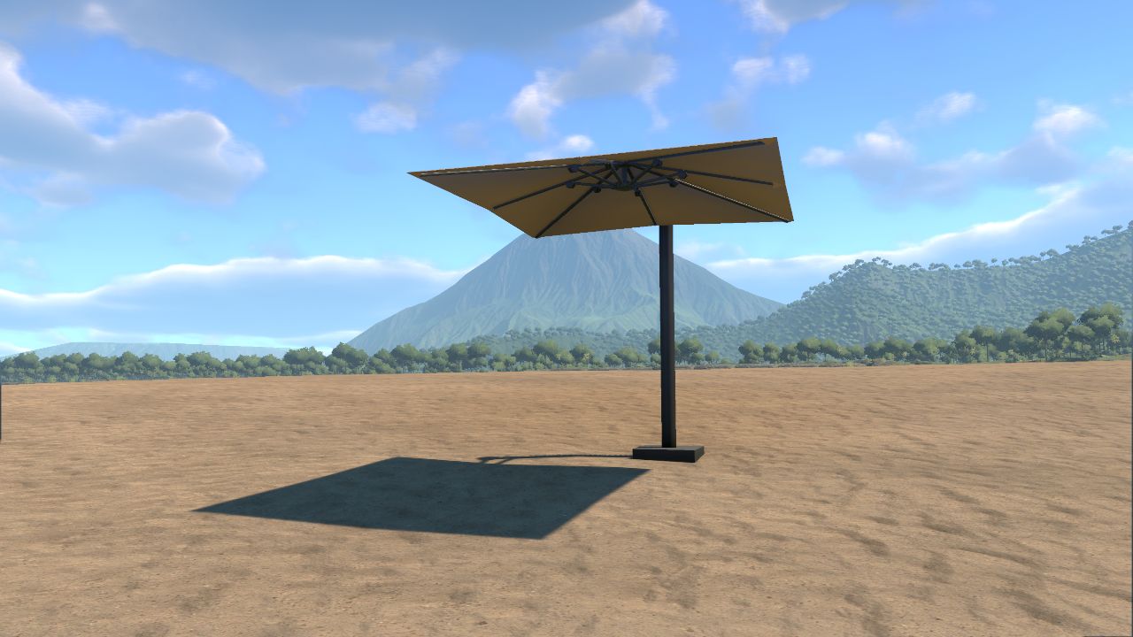Prehistoric Resort Square Umbrella