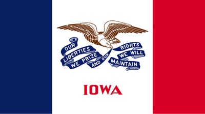 The flag of the state of Iowa