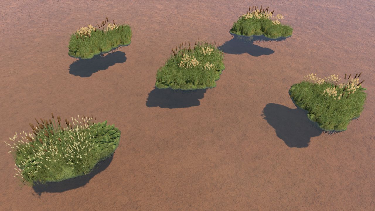 Small Wetlands floating islands of plants