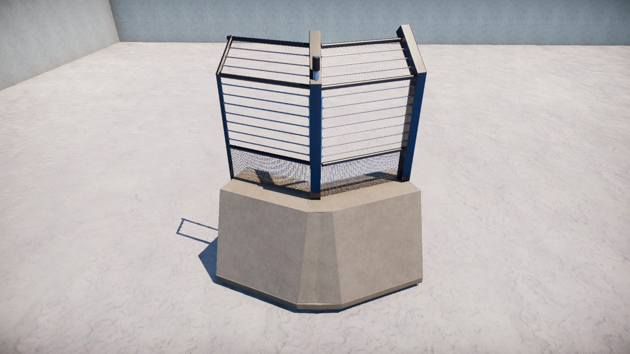 Metal Fence Half-Corner
