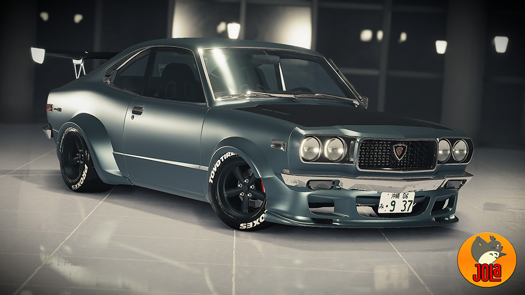 Livery Mazda RX-3 - Black Hood TwinTurbo