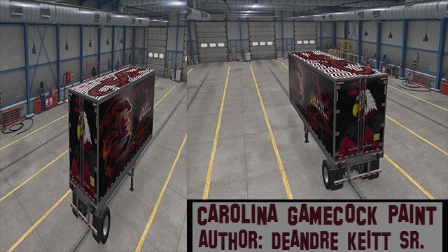 GAMECOCK BOX TRAILER PAINT