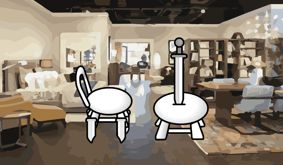 Knife chair and stord