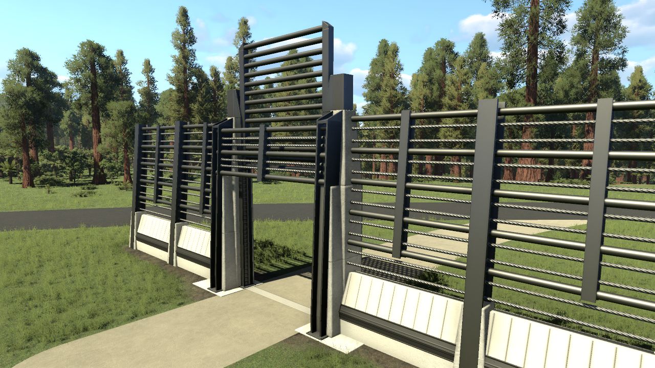 4m x 4m Gate Steel and Concrete