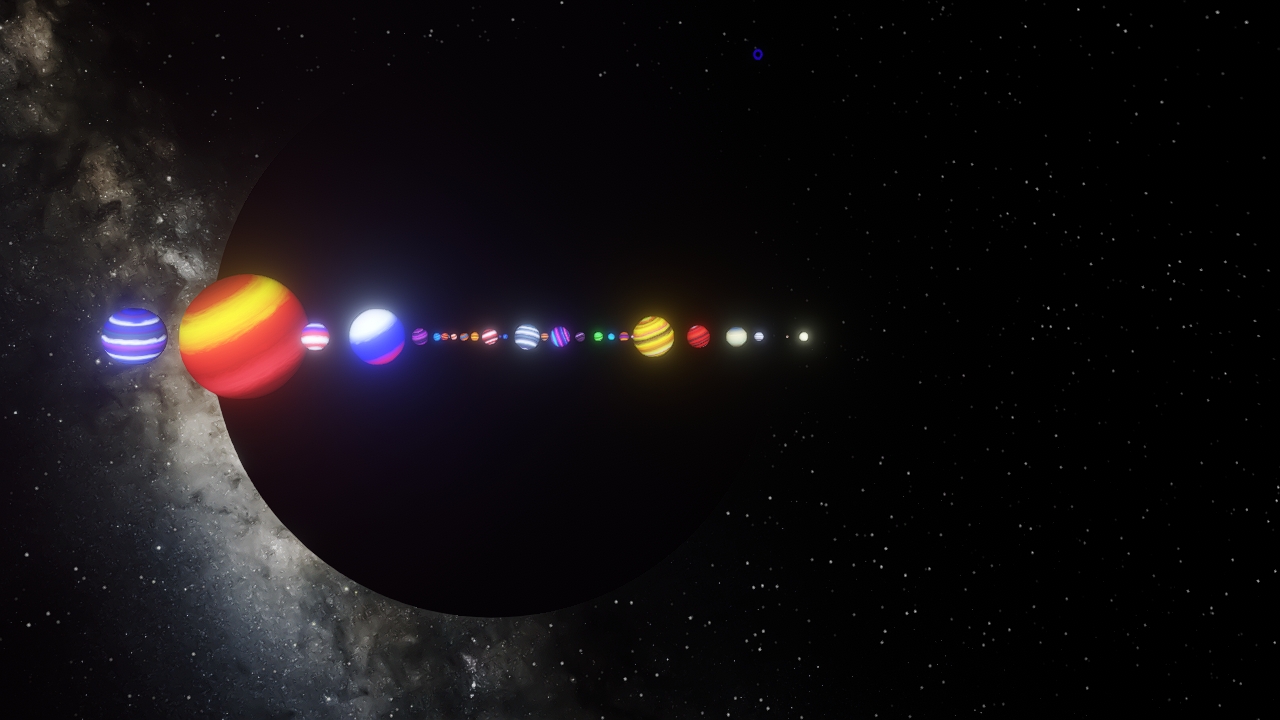 All the Gas Giants I've Created and One Star