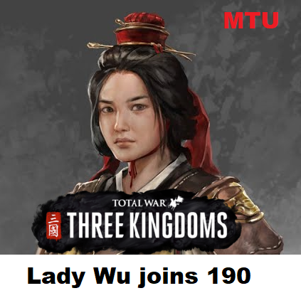 Lady Wu joins player's faction in 190