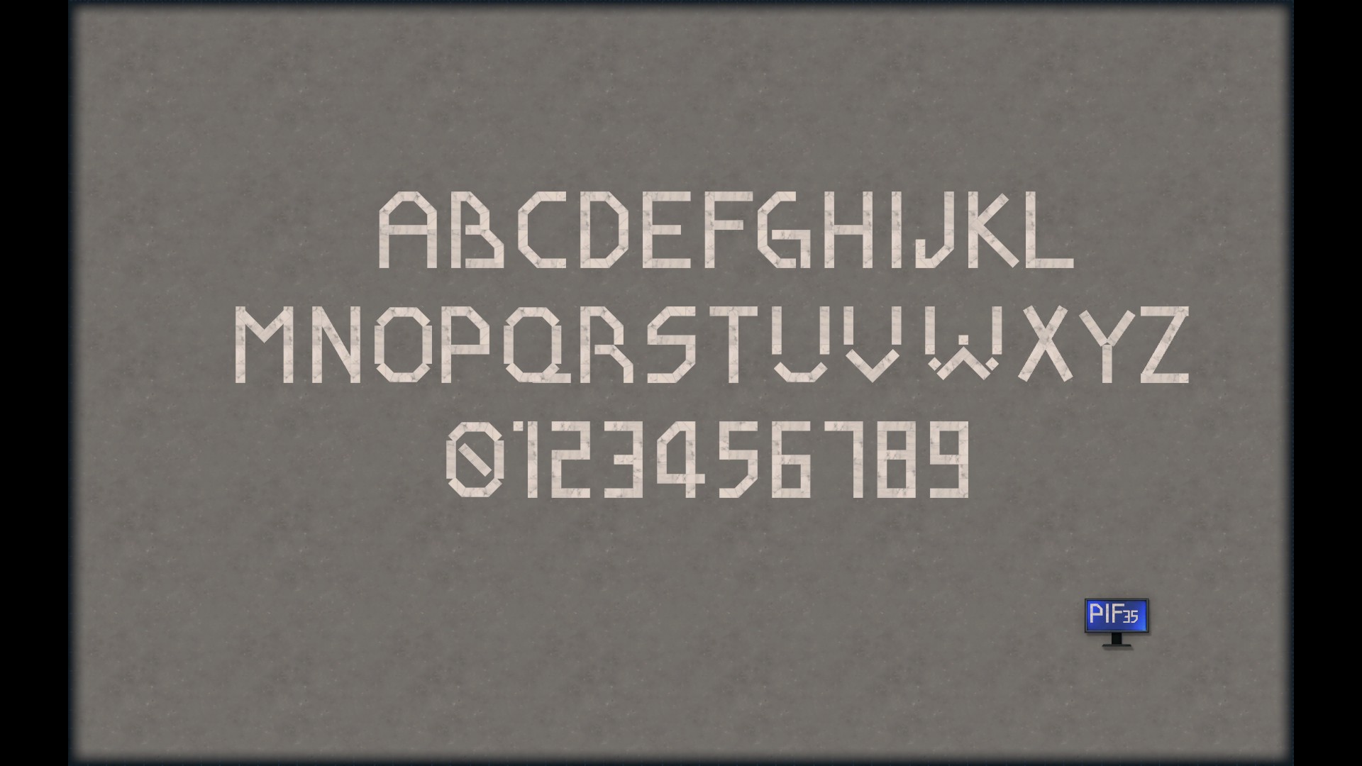 Pif35 - Utility Alphabet