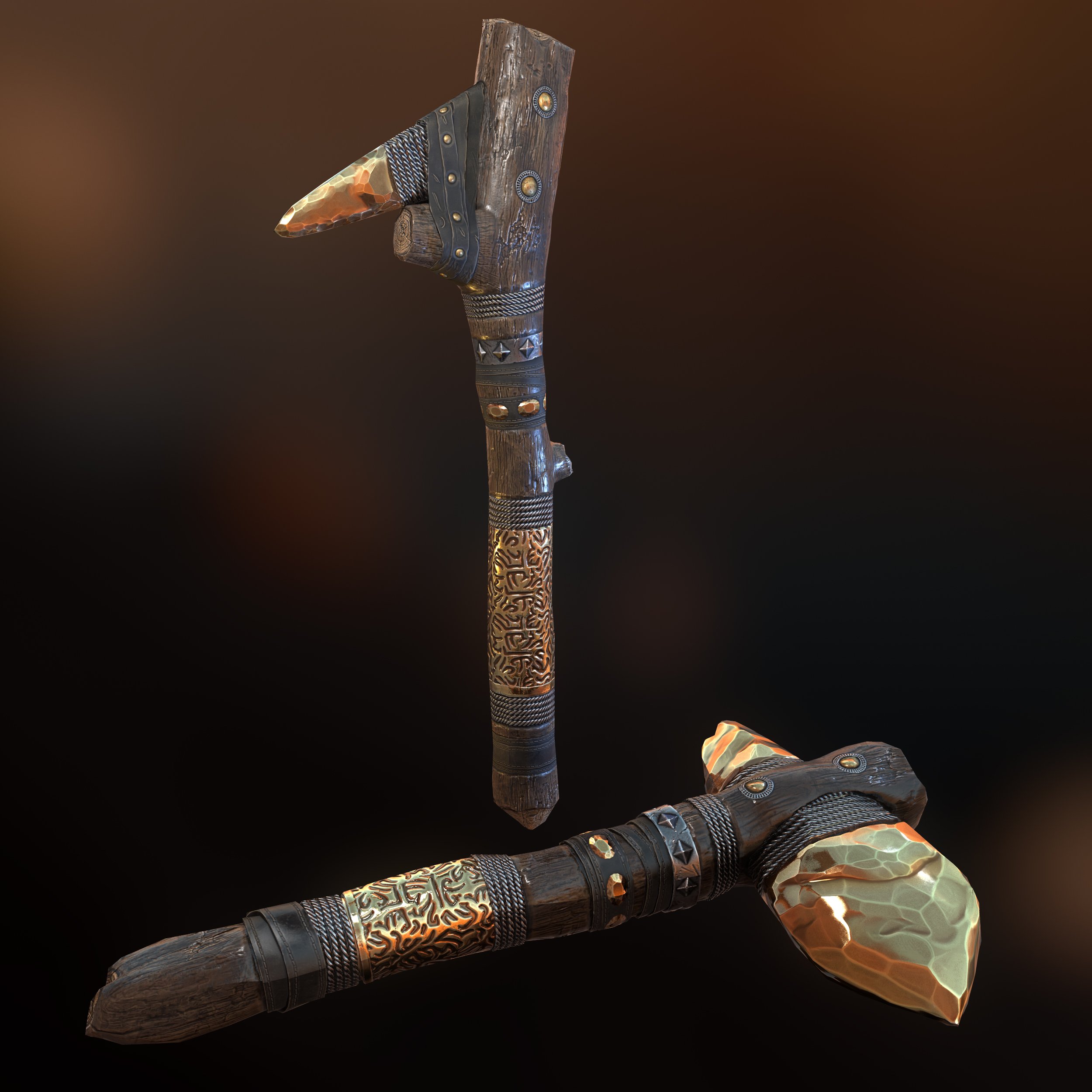Gold Ore Stone Pickaxe