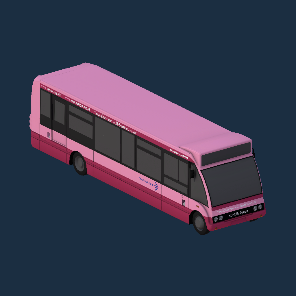 Optare Solo M950SE Norfolk Green Breast Cancer Awareness 2011 Branded