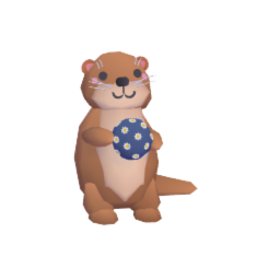 kotaro, the sweet otter with balloon