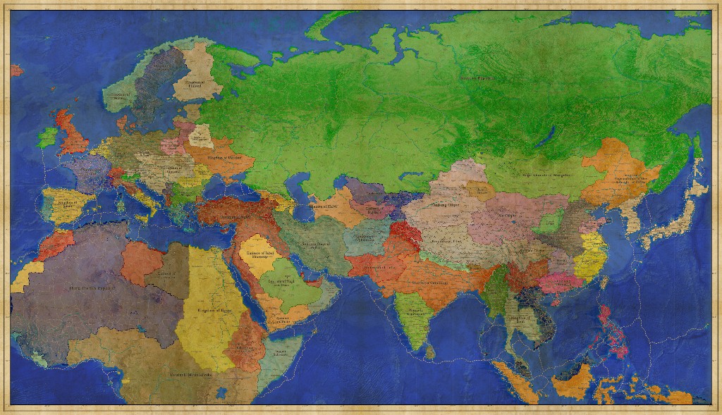 Map: Kaiserreich - (EN)ModernEurasia4x Edit