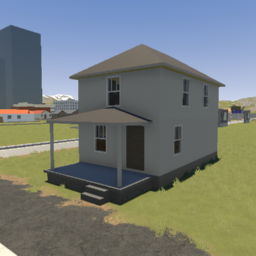 simple 1900s-1950s company 2 story house