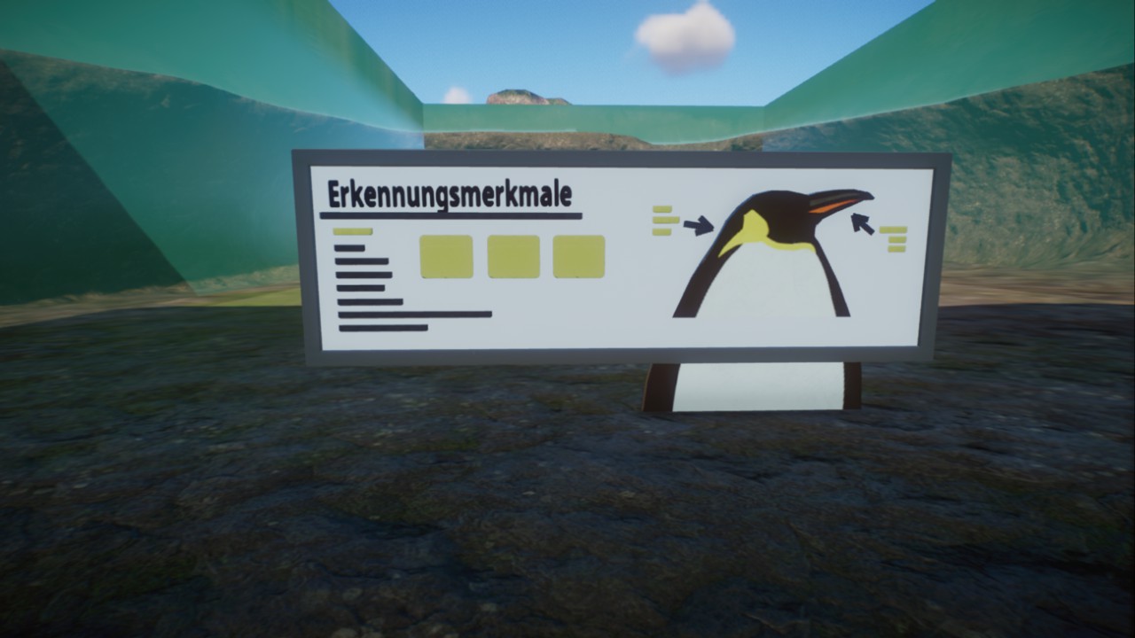 Schild Pinguine