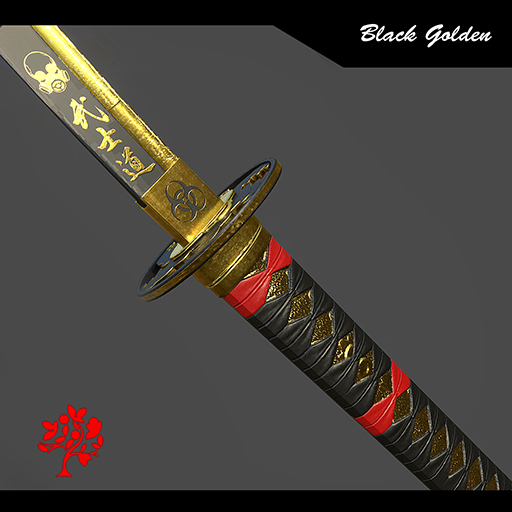 Katana Black Golden