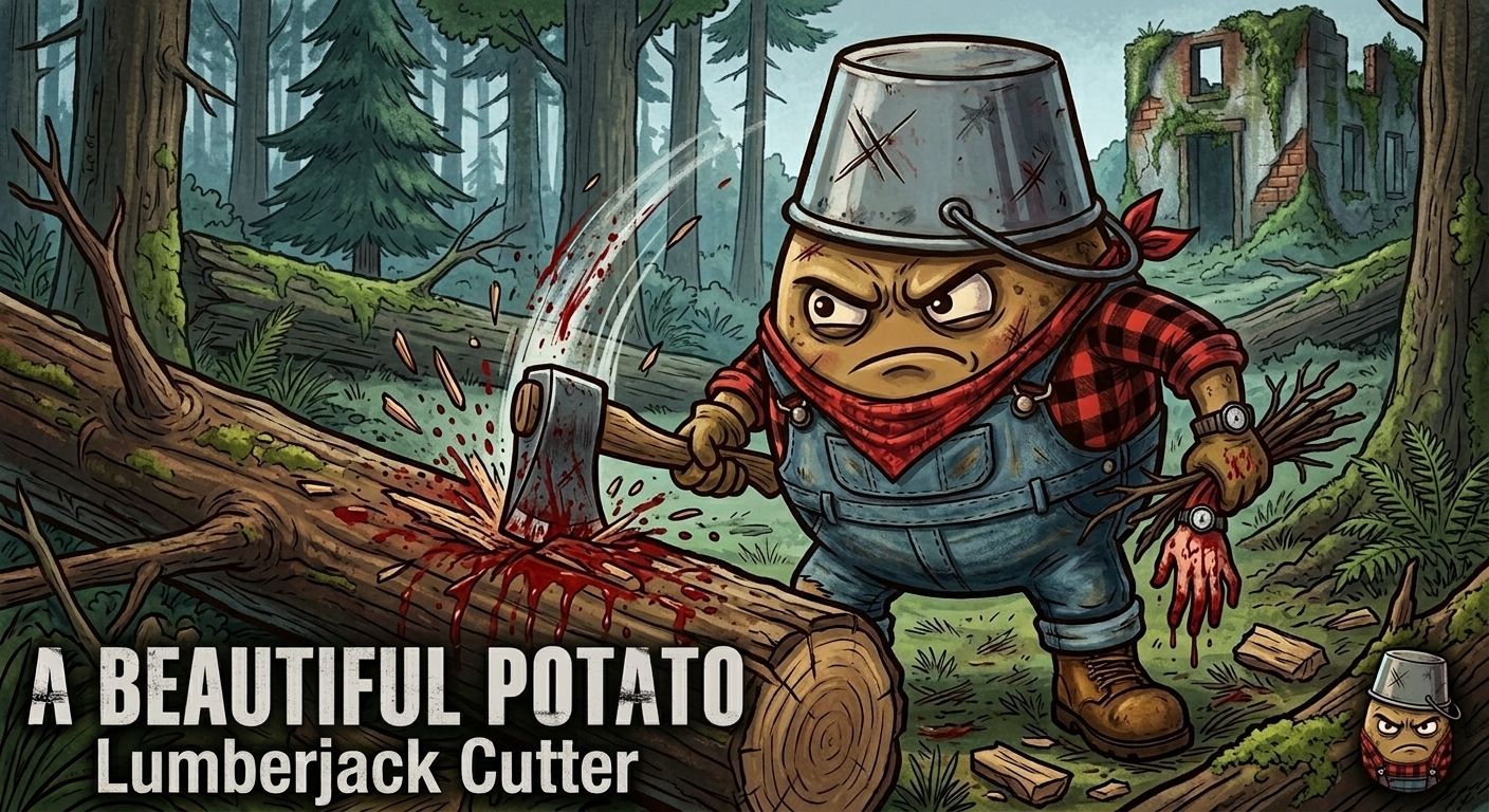 Beautiful Lumberjack Fallen Tree Cutter