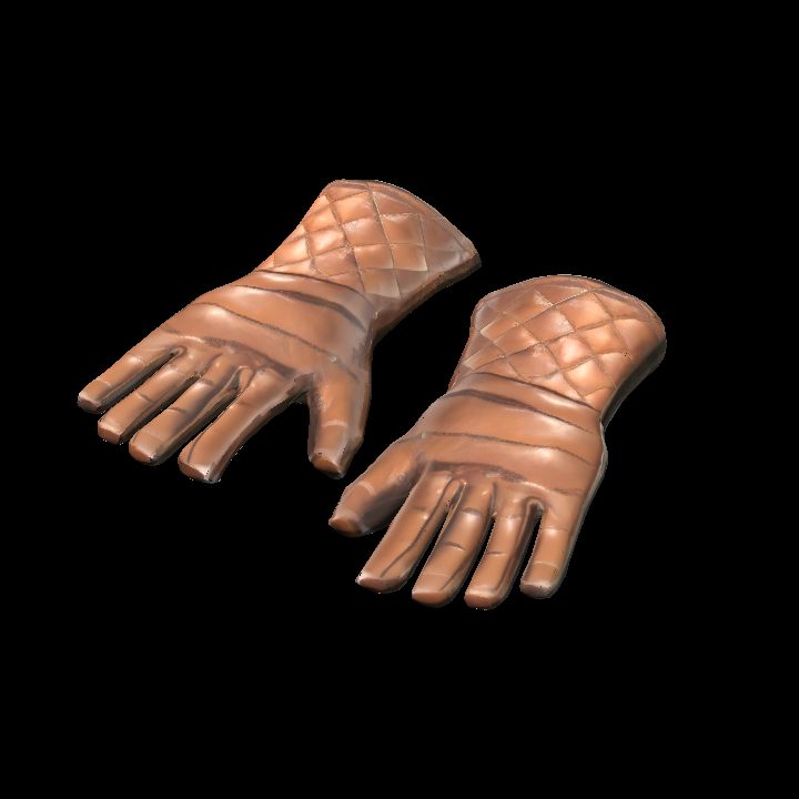 Quilted leather gloves - lying pair down