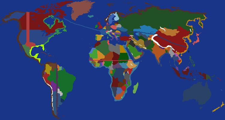World Map With Long Nations