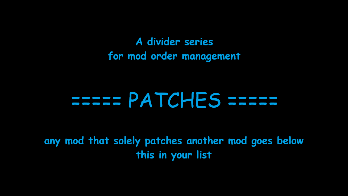 ===== PATCHES =====