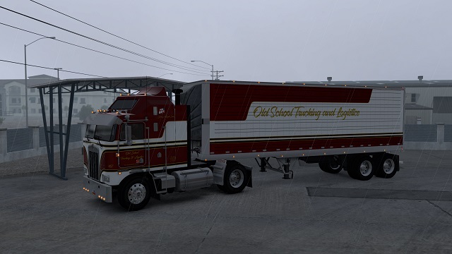 Old School 32 Foot Box Trailer Skin