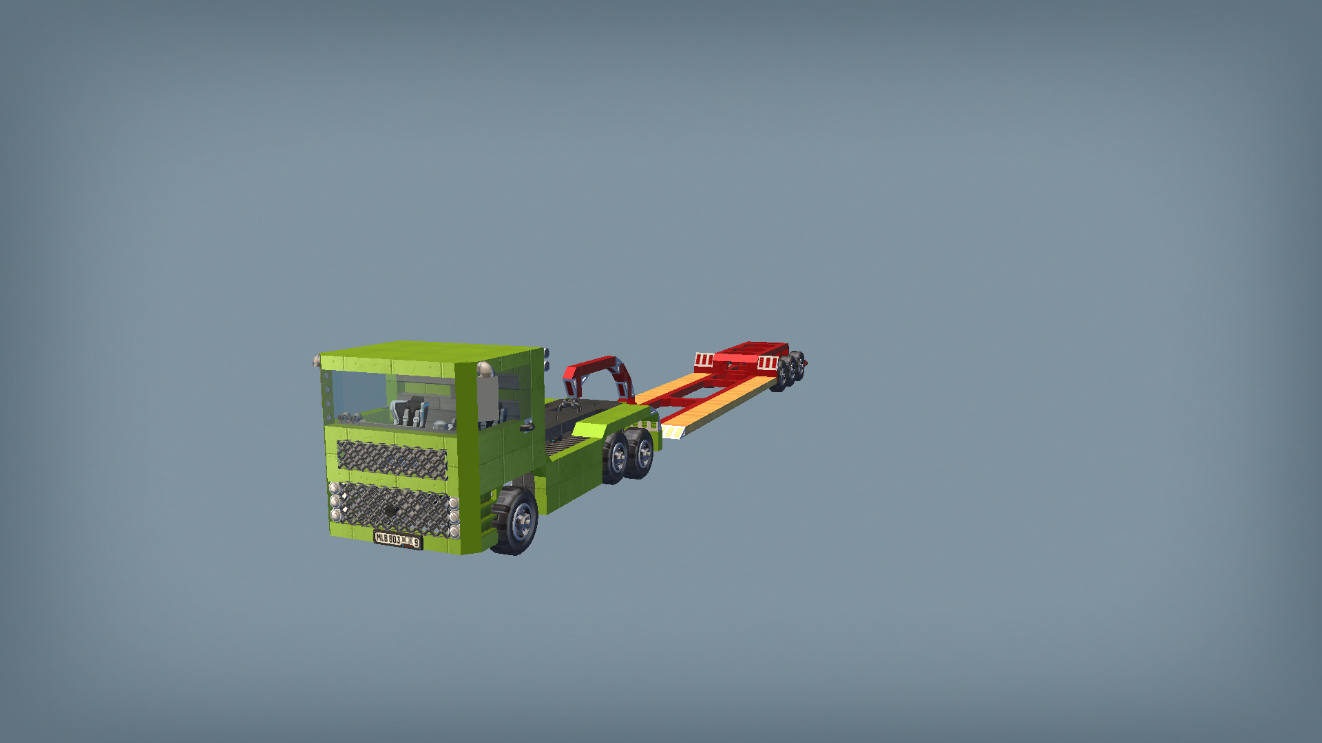 Semi truck (gosseneck trailer) 01