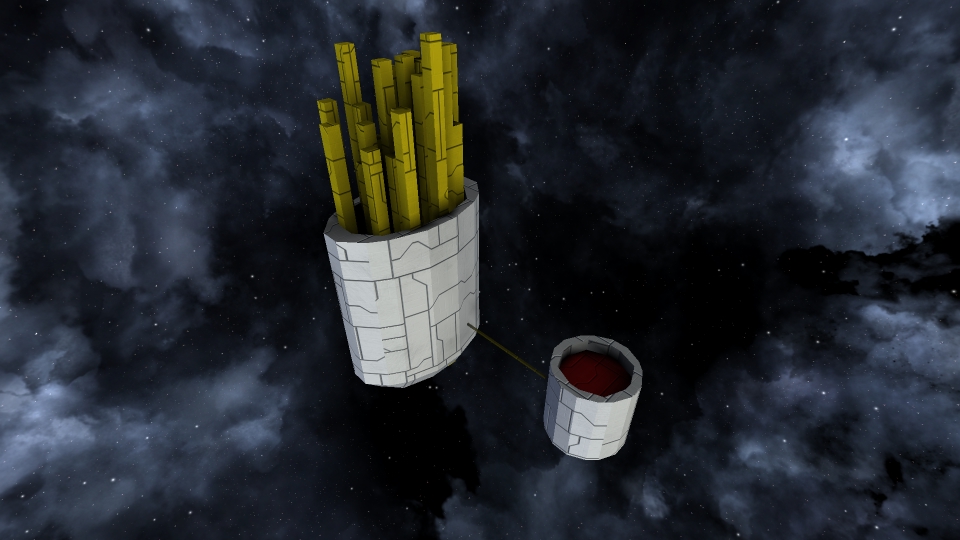 Food building event - French fries and ketchup