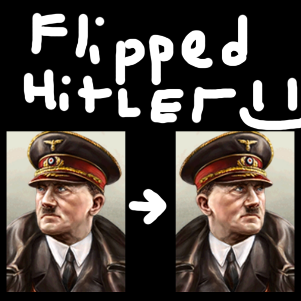 Flipped Hitler Portrait preview