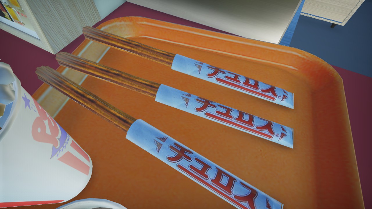 Churros with wrapping paper