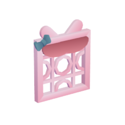 cute pink bow bunny window preview