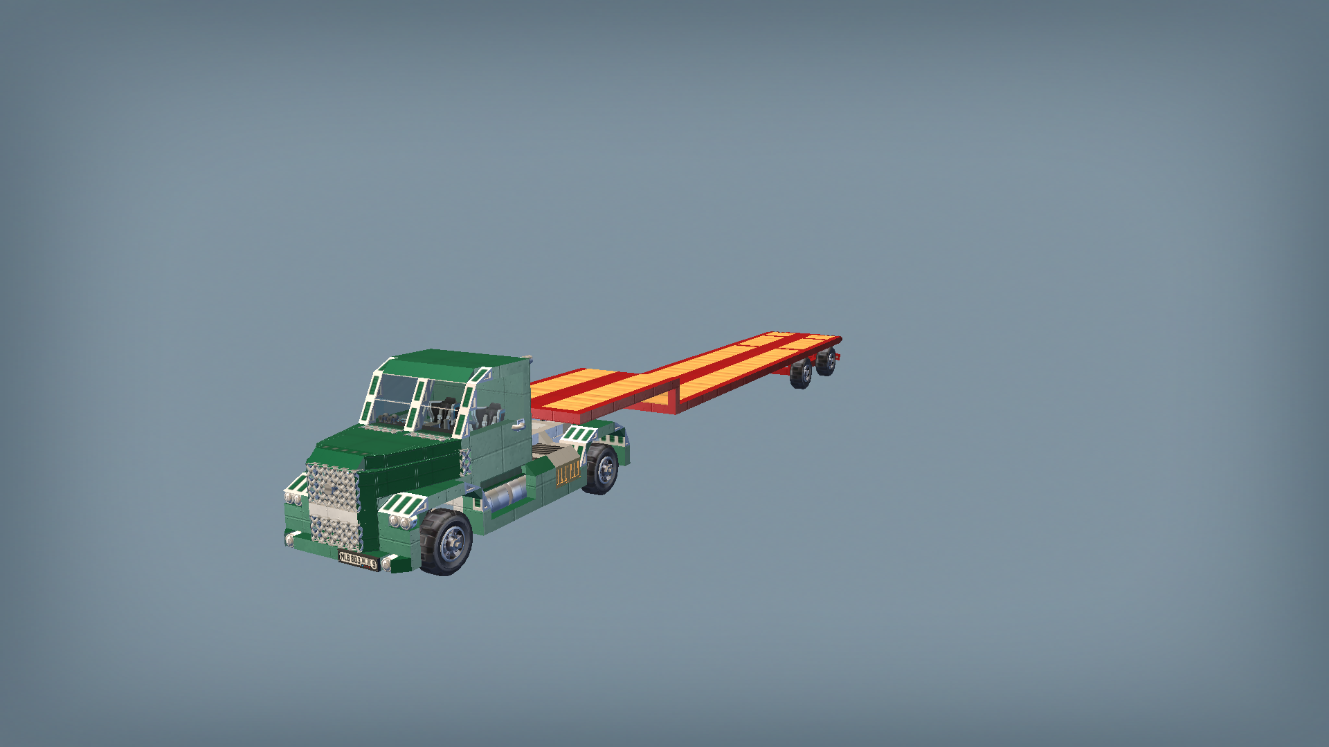 Semi truck (step-deck trailer) 02