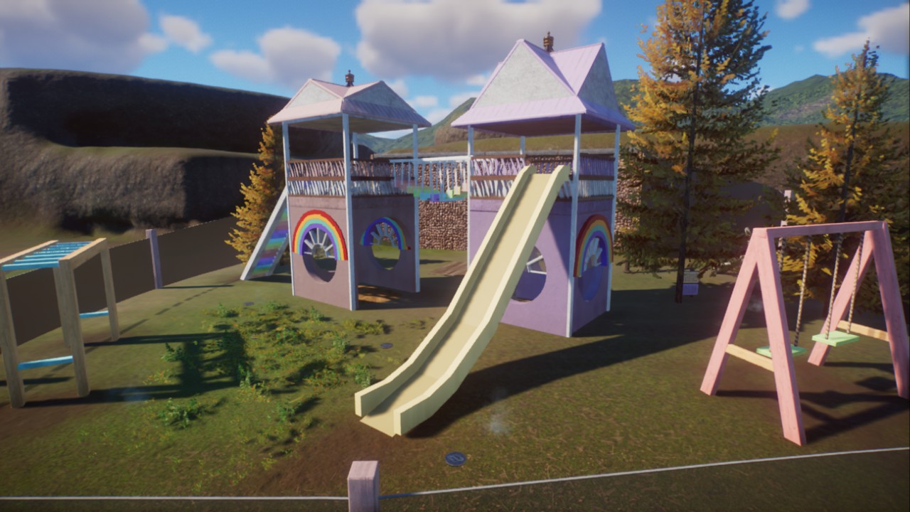 Red Panda Rainbow Playground Habitat