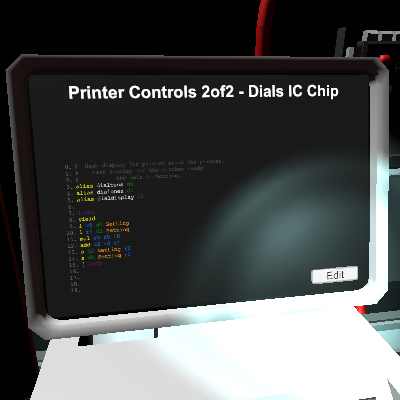 Printer Controls 2of2 - Dials IC Chip